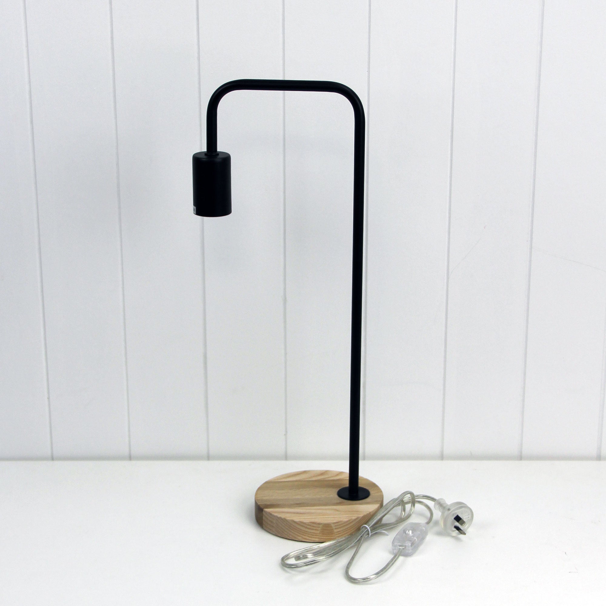 Lane Table Lamp Base Timber With Black Arm